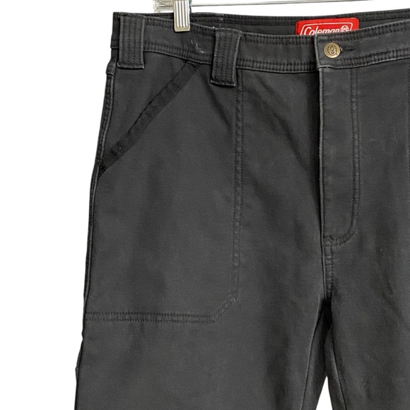 Coleman Fleece Lined Pants Men's Size 34/30 Utility Carpenter Grey Pockets - Picture 3 of 15
